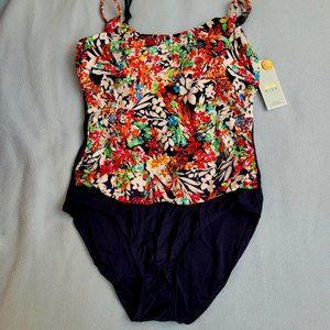 50. Christina Blue swimsuit. Size 16D. NWT